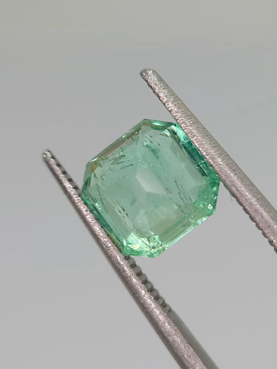 1.68ct Natural Octagon Faceted Panjshir Emerald from Afghanistan — view 5